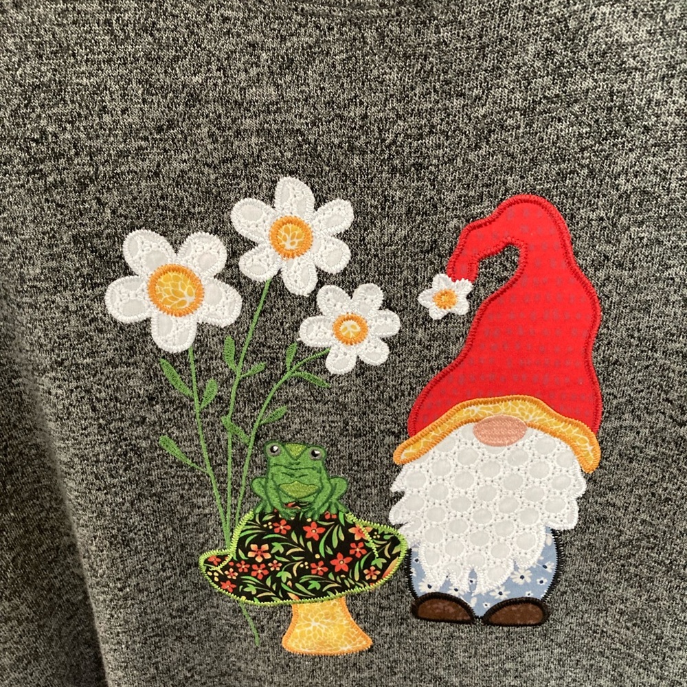 Cactus + Pearl Gray Women's Sweater short sleeve gnome XL